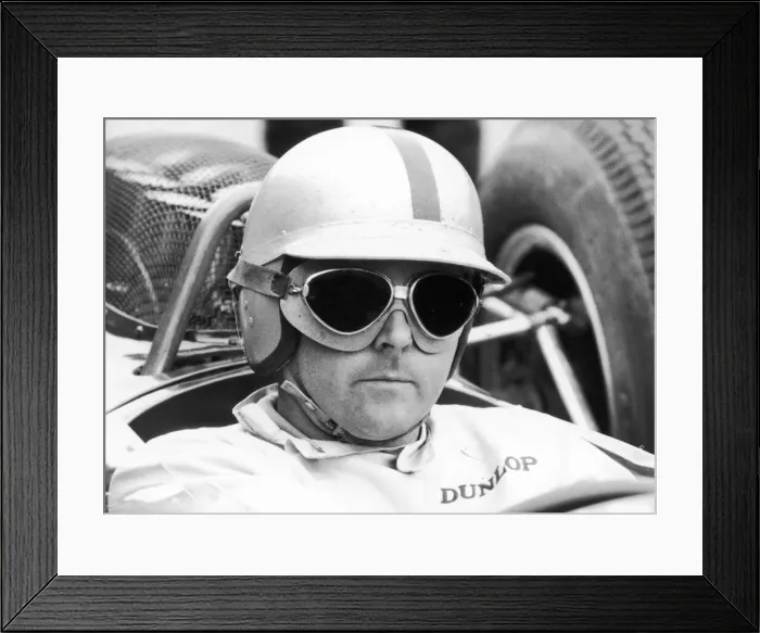 Framed Print : Racing driver Jack Brabham seen here testing his latest car 9th July 1964 *** Local Framed Print : Racing driver Jack Brabham seen here testing his latest car 9th July 1964 *** Local
