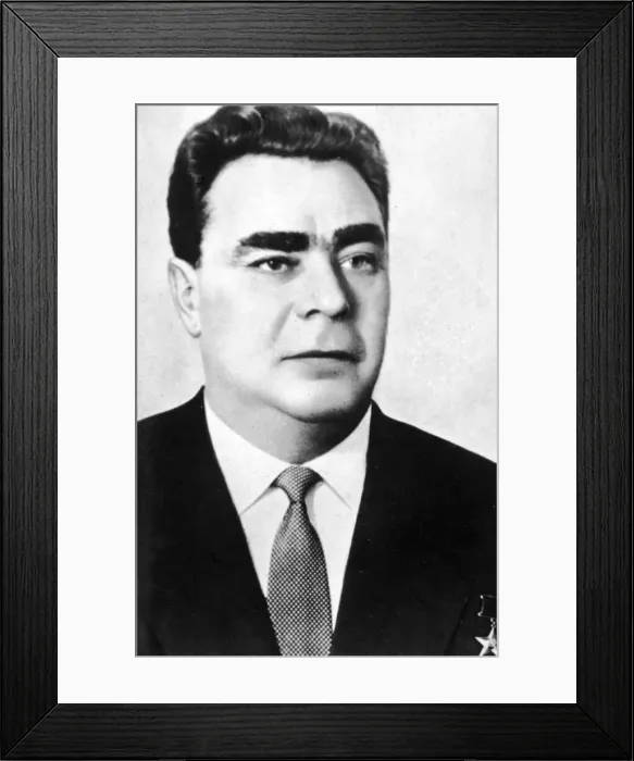 Framed Print : Leonid Ilyich Brezhnev the fourth First Secretary of the Communist Party of the Soviet
