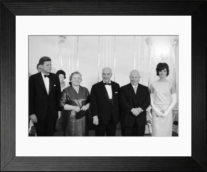 Framed Print : The Vienna summit. John F. Kennedy and Soviet Premier Nikita Khrushchev met for the first