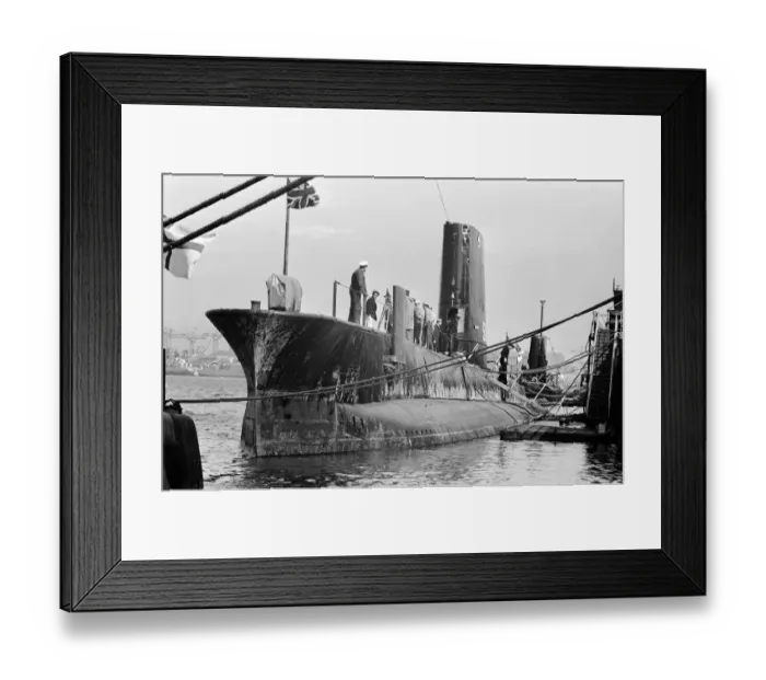 Framed Print : HMS Porpoise (S01), a Porpoise-class submarine of the Royal Navy. 1963