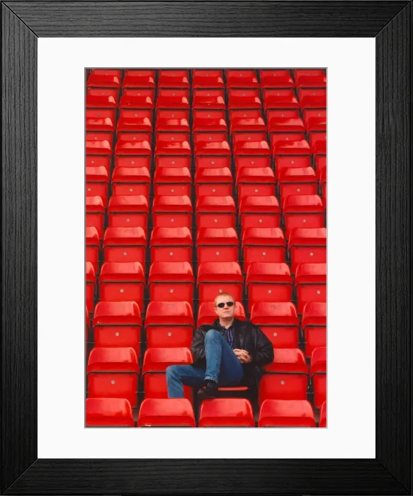 Framed Print : Singer songwriter John Miles, surveys the scene the day before playing the Gateshead