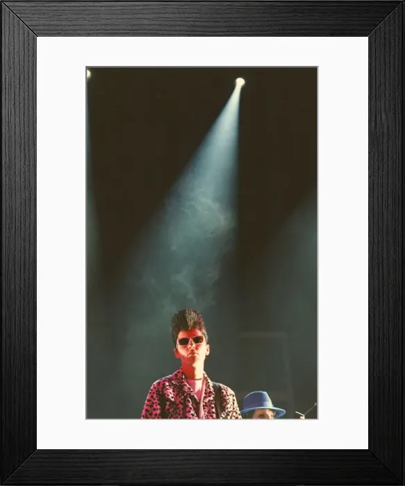 Framed Print : The Pets Shop Boys playing at the Whitley Bay Ice Rink. Chris Lowe pictured Framed Print : The Pets Shop Boys playing at the Whitley Bay Ice Rink. Chris Lowe pictured