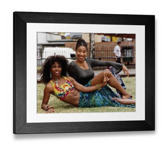 Framed Print : Pepsi Demaque and sinitta who are starring in a production of a show called HAIR Framed Print : Pepsi Demaque and sinitta who are starring in a production of a show called HAIR