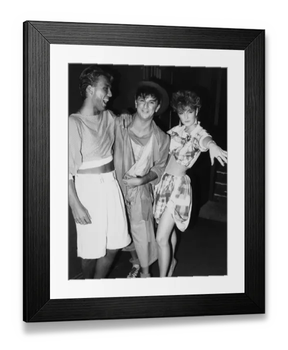 Framed Print : German society girl Francesca Thyssen with singer boyfriend Steve Strange of the band