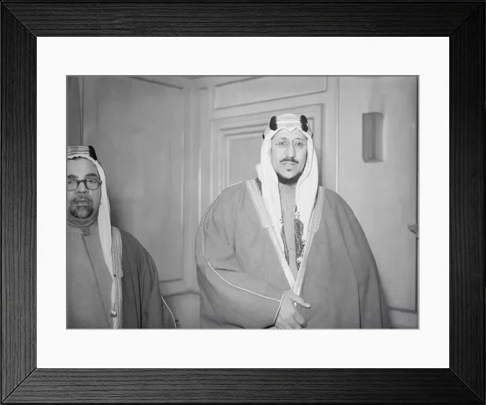 Framed Print : Emir Saud Crown Prince of Saudi Arabia February 1947 006724 / 1 Framed Print : Emir Saud Crown Prince of Saudi Arabia February 1947 006724 / 1