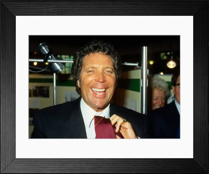 Framed Print : Tom Jones Welsh pop singer December 1987