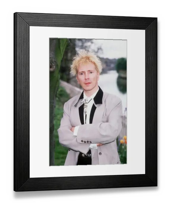 Framed Print : John Lydon pop singer with group PIL Public Image Ltd 1989 Framed Print : John Lydon pop singer with group PIL Public Image Ltd 1989