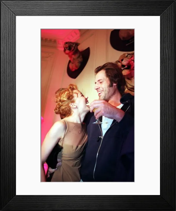 Framed Print : Pop Singer Kylie Minogue and boyfriend Stephane Sednaoui August 1997 Framed Print : Pop Singer Kylie Minogue and boyfriend Stephane Sednaoui August 1997