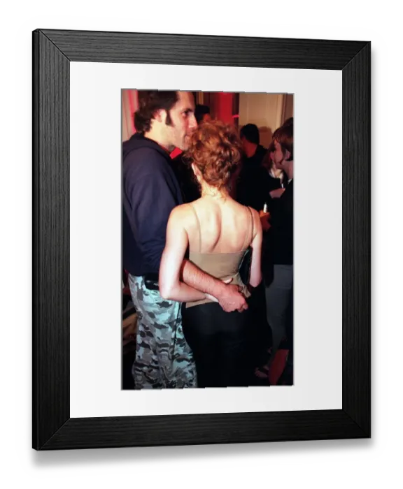 Framed Print : Pop Singer Kylie Minogue and boyfriend Stephane Sednaoui August 1997