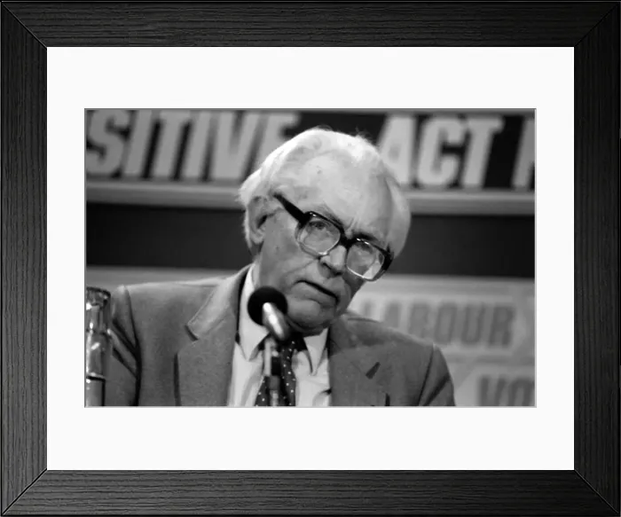 Framed Print : Labour Party Conference: Labour leader Michael Foot at this morning press conference