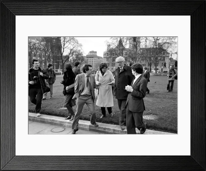 Framed Print : Michael Foot and Peter Tatchell. February 1983 83-0834-008 Local Caption planman Framed Print : Michael Foot and Peter Tatchell. February 1983 83-0834-008 Local Caption planman