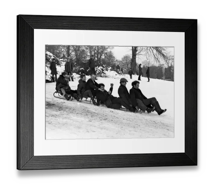 Framed Print : The multisledge'was among the unusual modes of travel that appeared Framed Print : The multisledge'was among the unusual modes of travel that appeared