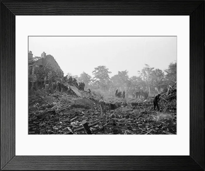 Framed Print : V2 Rocket incident at Tewkesbury Terrace, Bounds Green Road, Southgate Framed Print : V2 Rocket incident at Tewkesbury Terrace, Bounds Green Road, Southgate