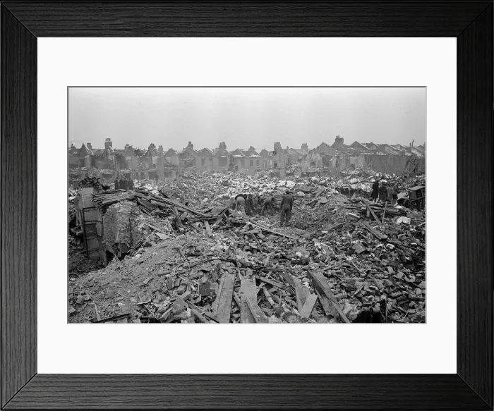Framed Print : V2 Rocket incident at Tewkesbury, Seven Sisters. 60 houses destroyed, 900 people homeless Framed Print : V2 Rocket incident at Tewkesbury, Seven Sisters. 60 houses destroyed, 900 people homeless