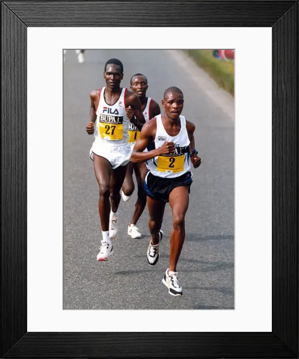 Framed Print : Great North Run, 18 September, 1994 - Benson Masya (No. 2), Paul Tergat (No Framed Print : Great North Run, 18 September, 1994 - Benson Masya (No. 2), Paul Tergat (No