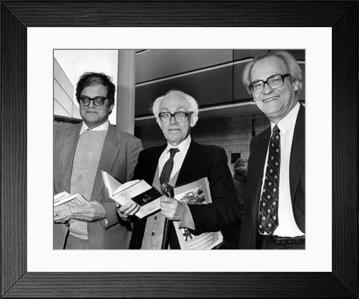 Framed Print : Former Labour Party leader Michael Foot forgot politics to display his literary leanings