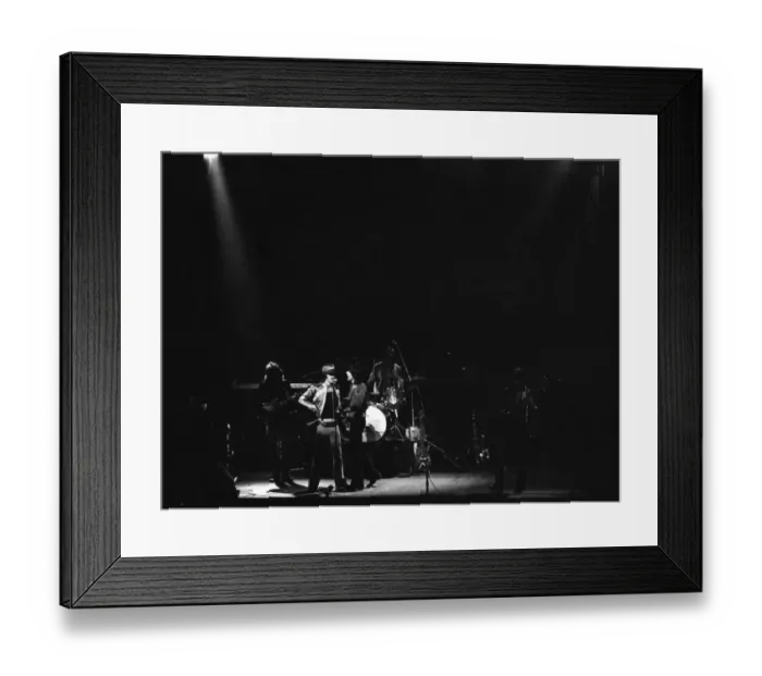 Framed Print : Rolling Stones: on stage at Empire Theatre, Liverpool, England 12th March 1971