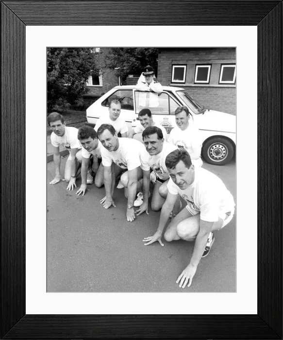 Framed Print : The Great North Run, 18 June, 1989 - DC Phil Butler, right Framed Print : The Great North Run, 18 June, 1989 - DC Phil Butler, right