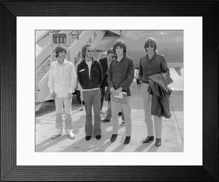 Framed Print : American rock group The Doors arrive at Londons Heathrow airport Framed Print : American rock group The Doors arrive at Londons Heathrow airport