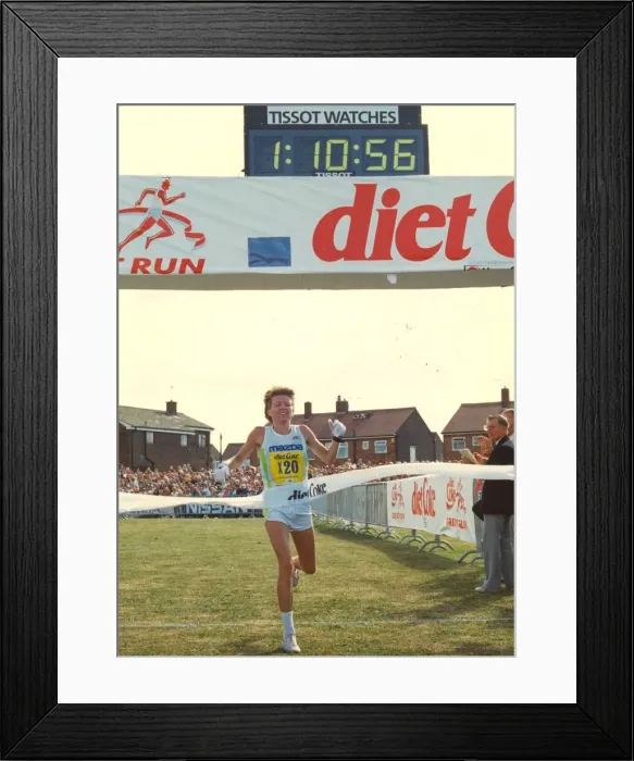Framed Print : The Great North Run 15 September 1991 - Ingrid Kristiansen - winner of the women Framed Print : The Great North Run 15 September 1991 - Ingrid Kristiansen - winner of the women