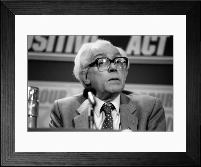 Framed Print : Labour Party Conference: Labour leader Michael Foot at this morning press conference