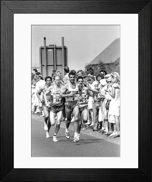 Framed Print : The Great North Run, 18 June, 1989 - Left to right, El Mostafa Nechchadi, Mike McLeod Framed Print : The Great North Run, 18 June, 1989 - Left to right, El Mostafa Nechchadi, Mike McLeod