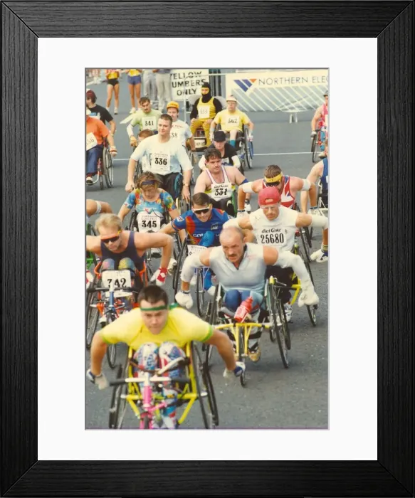 Framed Print : The Great North Run 15 September 1991 - The wheelchair race Framed Print : The Great North Run 15 September 1991 - The wheelchair race