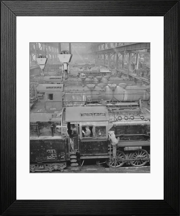 Framed Print : The main workshop at the Lowa Montages Fabrik Steam Locomotive repair facility in Essen Framed Print : The main workshop at the Lowa Montages Fabrik Steam Locomotive repair facility in Essen