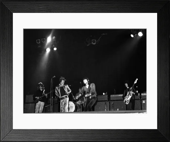Framed Print : Rolling Stones: on stage at Empire Theatre, Liverpool, England 12th March 1971 Framed Print : Rolling Stones: on stage at Empire Theatre, Liverpool, England 12th March 1971
