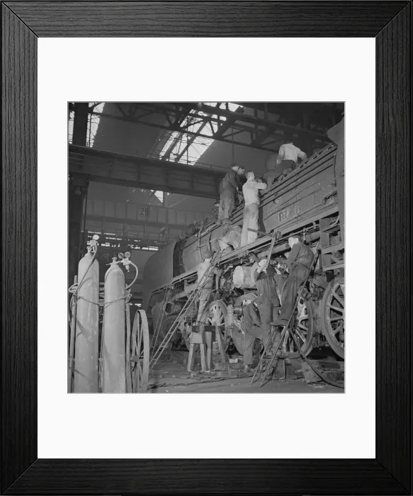 Framed Print : The main workshop at the Lowa Montages Fabrik Steam Locomotive repair facility in Essen Framed Print : The main workshop at the Lowa Montages Fabrik Steam Locomotive repair facility in Essen