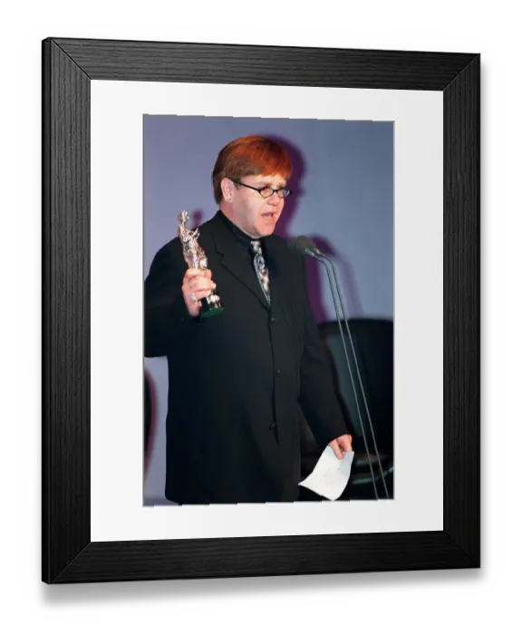 Framed Print : Elton John Singer June 1998 At the Ivor Novello Awards 1998 at the Grosvenor House Park Framed Print : Elton John Singer June 1998 At the Ivor Novello Awards 1998 at the Grosvenor House Park