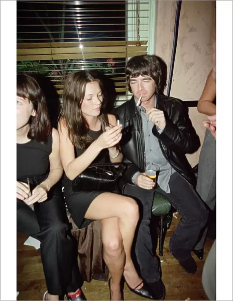 Noel Gallagher Singer September 1998 Oasis band member talking to supermodel Kate