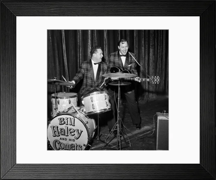 Framed Print : Bill Haley and the Comets tour of Britain which was largely sponsored by the Daily Mirror