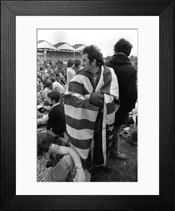 Framed Print : Van Morrison Concert Balmoral Northern Ireland June 1980 Gerald Hackett dressed in Framed Print : Van Morrison Concert Balmoral Northern Ireland June 1980 Gerald Hackett dressed in