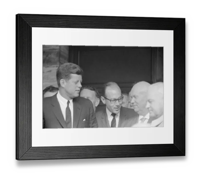 Framed Print : President Kennedy seen here with the Secretary of the Soviet Communist Party Nikita Framed Print : President Kennedy seen here with the Secretary of the Soviet Communist Party Nikita