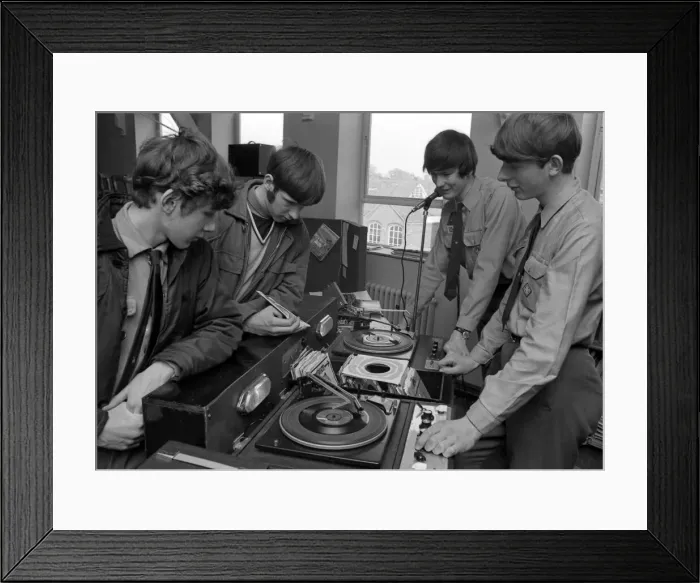 Framed Print : Showing their skills with a record turntable was among the displays put on by Venture Framed Print : Showing their skills with a record turntable was among the displays put on by Venture
