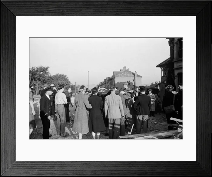 Framed Print : V2 Rocket incident at Tewkesbury Terrace, Bounds Green Road, Southgate Framed Print : V2 Rocket incident at Tewkesbury Terrace, Bounds Green Road, Southgate