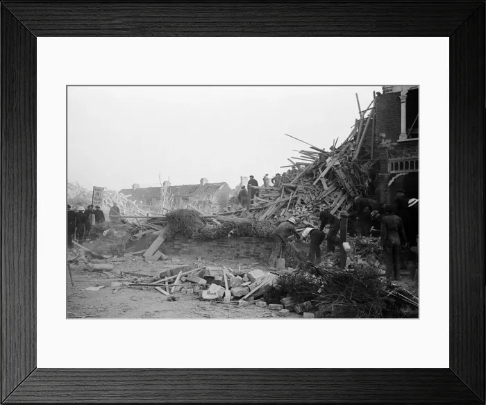 Framed Print : V2 Rocket incident at Tewkesbury Terrace, Bounds Green Road, Southgate Framed Print : V2 Rocket incident at Tewkesbury Terrace, Bounds Green Road, Southgate