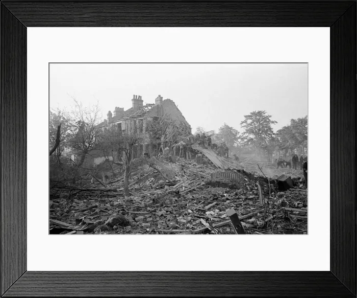 Framed Print : V2 Rocket incident at Tewkesbury Terrace, Bounds Green Road, Southgate Framed Print : V2 Rocket incident at Tewkesbury Terrace, Bounds Green Road, Southgate