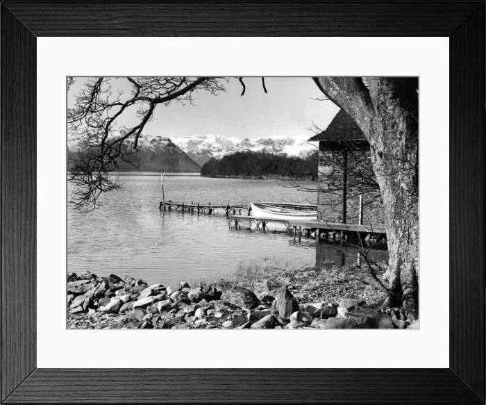 Framed Print : Lake District - A boat on the lake at Ullswater 4 April 1969 Framed Print : Lake District - A boat on the lake at Ullswater 4 April 1969