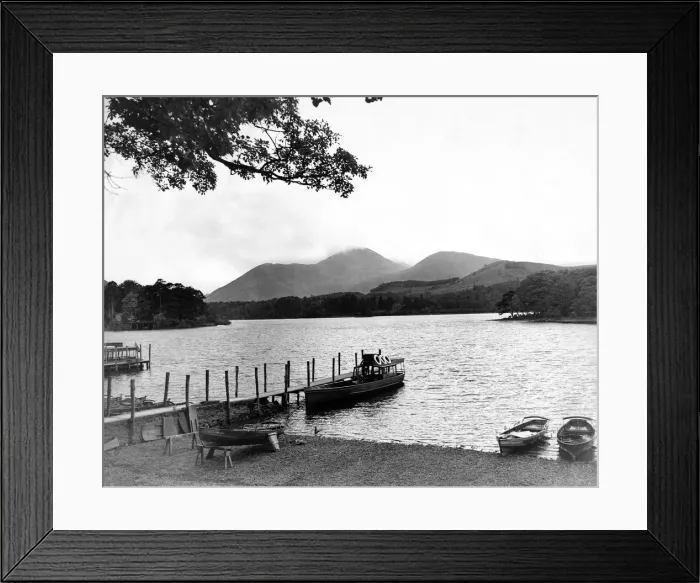 Framed Print : Lake District - Derwentwater - The Boat Station 1 April 1963 Framed Print : Lake District - Derwentwater - The Boat Station 1 April 1963