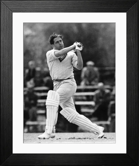 Framed Print : Trevor Bailey England Cricketer 18th May 1955 Framed Print : Trevor Bailey England Cricketer 18th May 1955