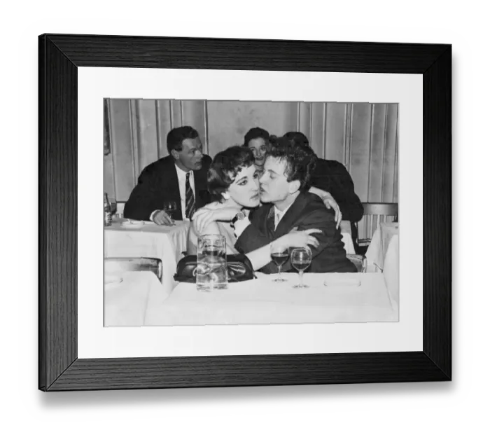 Framed Print : English rock and roll singer Terry dene with a girl a the Astor club, London Framed Print : English rock and roll singer Terry dene with a girl a the Astor club, London