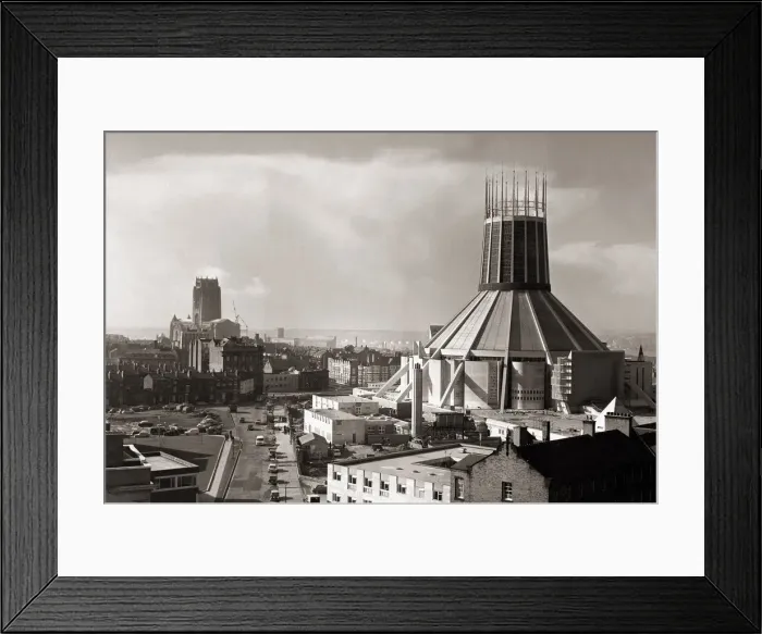 Framed Print : Liverpools two cathedrals (Anglican and Catholic) - linking them together is Hope