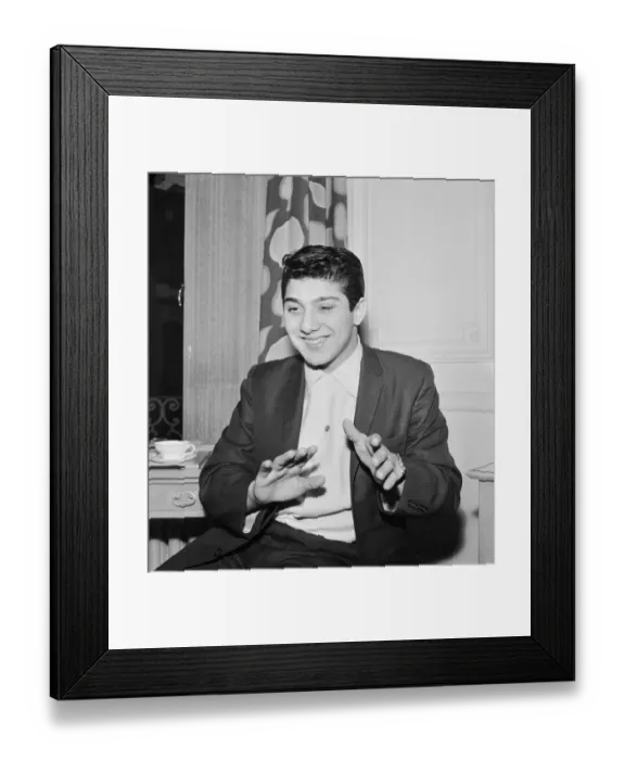 Framed Print : Canadian singer songwriter Paul Anka pictured in his suite at the Savoy Hotel in London