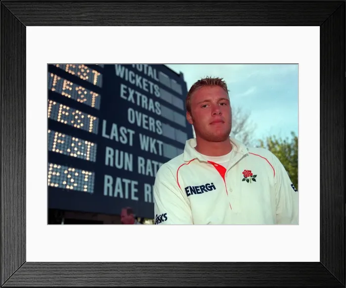 Framed Print : Andrew Flintoff England Cricketer 14th May 1999 Framed Print : Andrew Flintoff England Cricketer 14th May 1999