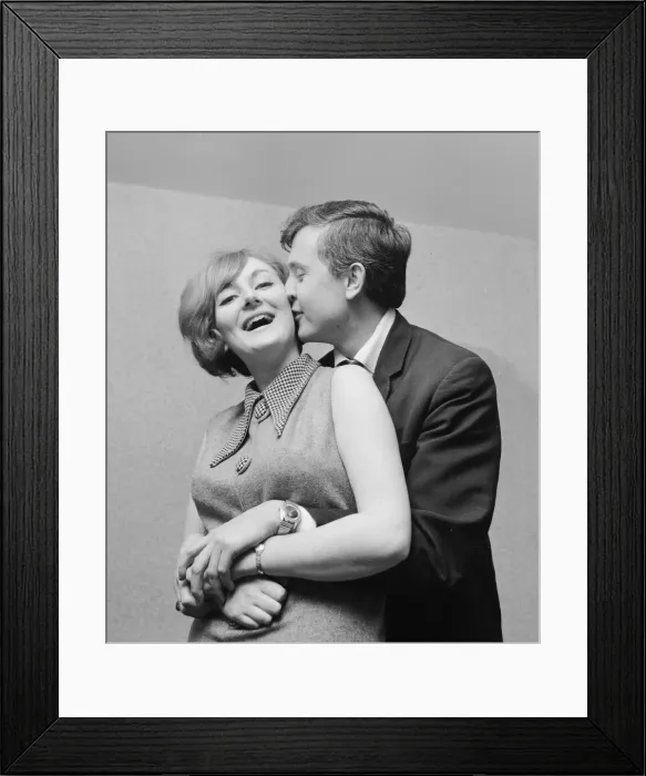 Framed Print : Pop singer Polly Perkins with her boyfriend Terry Dene 2nd November 1963
