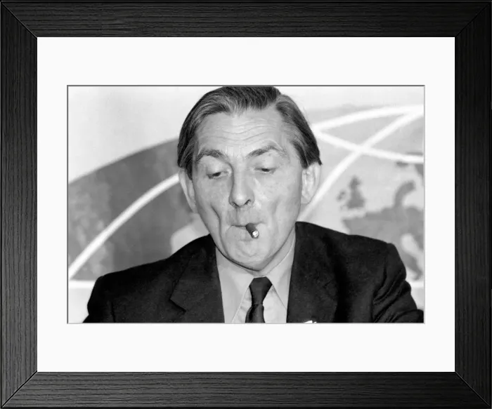 Framed Print : Len Murray General Secretary of the TUC talking on behalf of the anti- European Framed Print : Len Murray General Secretary of the TUC talking on behalf of the anti- European