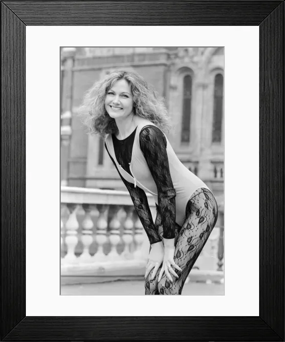 Framed Print : Owner of the Pineapple Dance Studios Debbie Moore, modelling one of her own leotard