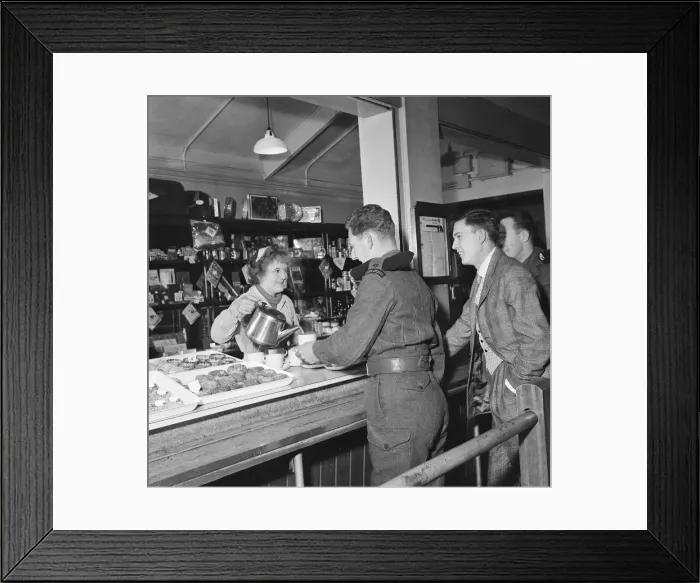 Framed Print : British pop singer Terry Dene queuing up for his meal in the canteen at Winchester Framed Print : British pop singer Terry Dene queuing up for his meal in the canteen at Winchester